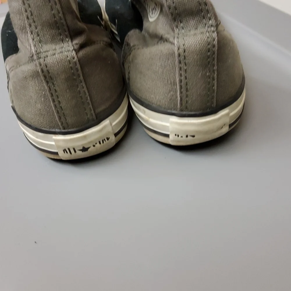 converse accessibility no tie high top shoes junior size 6 black and g